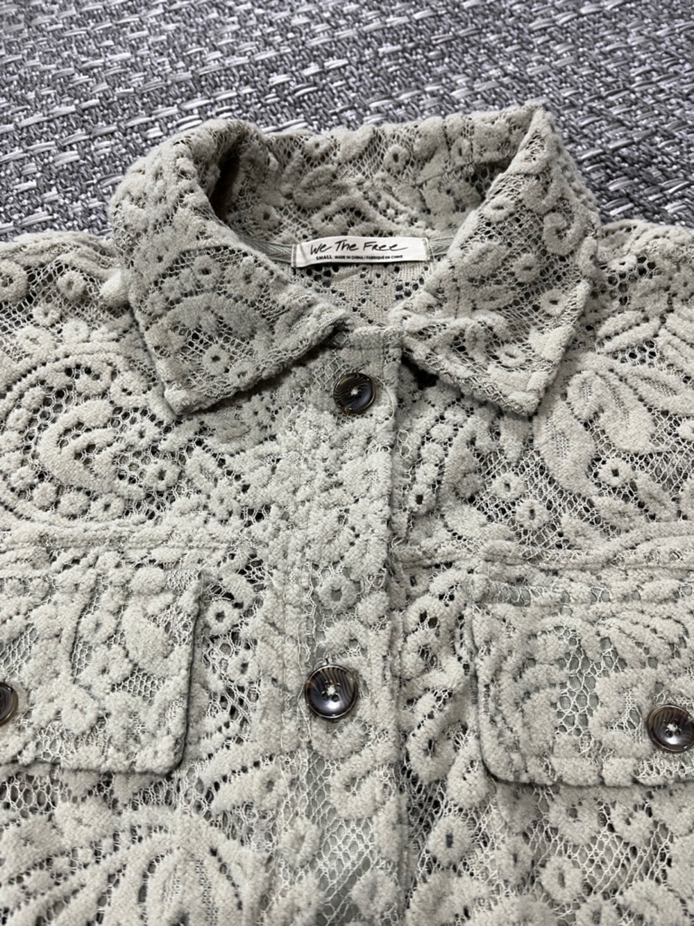 Free People | Oversized Lace Ruby Shacket - Picture 4 of 16